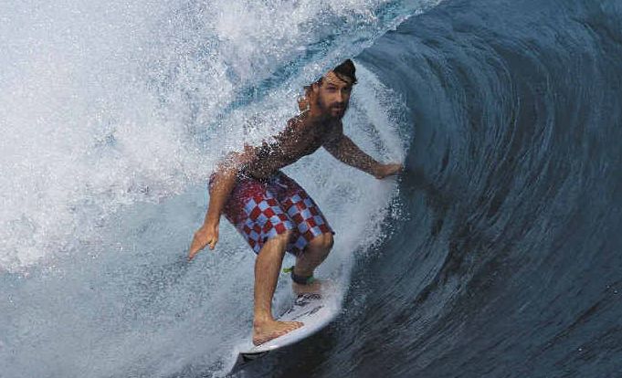 Covered by a monster tube, Mitchell Coleborn heads for a high score at the Volcom Fiji Pro in June. Covered by a monster tube, Mitchell Coleborn heads for a high score at the Volcom Fiji Pro in June.